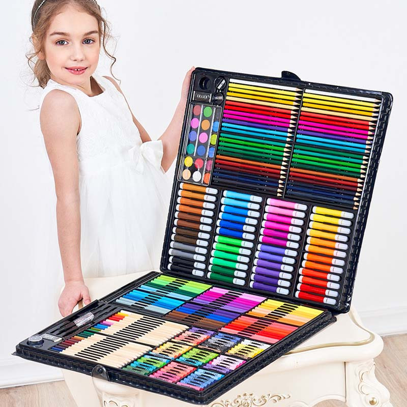 Дитячий художній набір для малювання та творчості ColorfulItaly на 258 предметів, Відеоогляд!