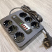 Мережевий фільтр BKL-11 1 PD20W + 1QC3.0 + 4 USB, 100-250V, 10А, 6 розеток, чорний
