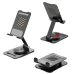 Підставка настільна для телефону, смартфона або планшета металева до 7 дюймів, складна, чорна