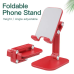 Підставка-тримач настільна під телефон або планшет JK010, складна, червона