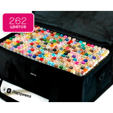 Набір скетч маркерів 262 кольору! двосторонні спиртові маркери Touch Multicolor для малювання і скетчинга