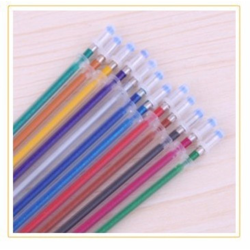 Набір 12шт з блискітками кольорові гелеві стиржні ампулки
