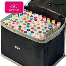 Набір професійних двосторонніх маркерів для скетчингу 80 штук Rich New на спиртовій основі для художників