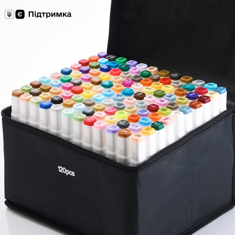 Відеоогляд! 120 штук. Великий набір двосторонніх маркерів Touch для малювання і скетчинга на спиртовій основі!