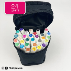 Набір маркерів Rich New для малювання і скетчинга на спиртовій основі 24 кольори! Фломастери для художників