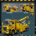 Конструктор Евакуатор-тягач з краном на дистанційному управлінні 4883 деталі, жовтий