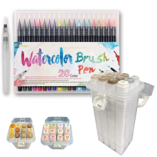 Набір скетч маркерів Touch Smooth на спиртовій основі 12 штук НА ВИБІР + 20 кольорів акварельних маркерів з пензликом