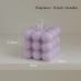 Свічка у формі бульбашковий куб у фіолетовому кольорі