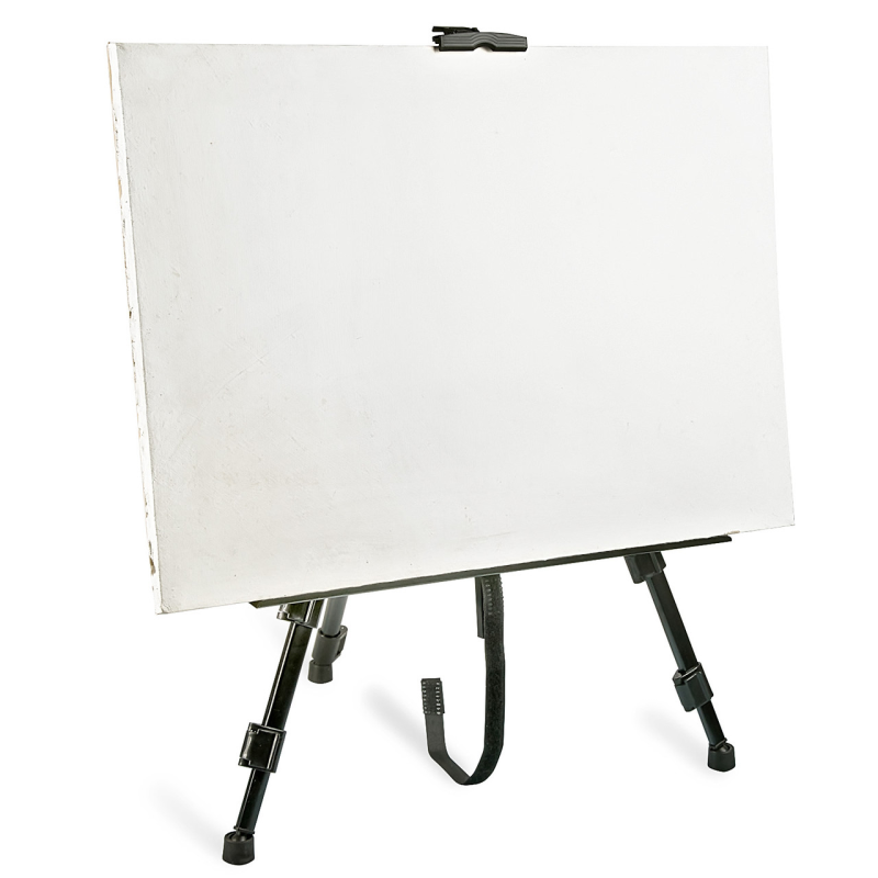 Професійний складний підлоговий Мольберт Profi Art з регулюванням, металевий мольберт Чорний