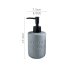 Дозатор для мила керамічний для ванної кімнати та кухні колір сірий
