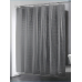Шторка для душу та ванної кімнати з 3 магнітами-обважнювачами, колір прозоро-сірий клітинка