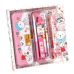 Пенал шкільний «Кролики» з канцелярським приладдям для школи в комплекті