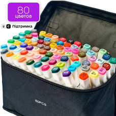 Набір двосторонніх маркерів Touch Sketch 80 шт на спиртовій основі для малювання, Фломастери для художників
