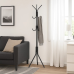 Вішалка для одягу висота 173 см підлогова з гачками для одягу, капелюхів та аксесуарів металева чорна