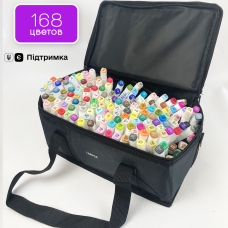 Набір двосторонніх маркерів Touch Smooth для скетчинга на спиртовій основі 168 штук Різнокольорові