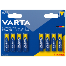 Батарейка Varta Longlife Power Alkaline LR03 (AAA), лужна, 8 шт., 19.25 грн/шт.