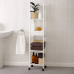 Стелаж для комори, ванної кімнати, кухні полиця підлогова пересувна на колесах 5 ярусів 33х25х141 см