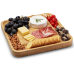 Дошка, обробна, сервірувальна, бамбукова з висувним ящиком ножейдля сиру, дошка для закусок, 33х33х4, 5 см