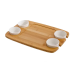 Бамбукова дошка для сервірування та подачі їжі з соусниками, дерев“яна менажниця для сніданків 38.5×25.4×3.5 см