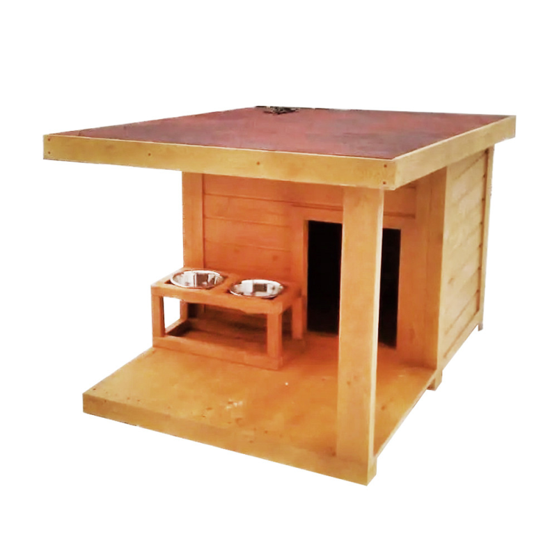 Дерев“яна будка з навісом для собаки “Комета“, для середніх порід (100*120*75 см) - утеплена