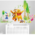Наклейка вінілова Мультяшні тварини «Winnie the Pooh», для дитячої кімнати вінілові шпалери 60х90 см