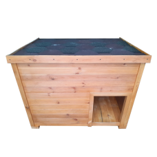 Дерев“яна будка “Тайсон“ для великих порід собак Алабая, Кавказької вівчарки, Хаскі (120*90*90см) - утеплена