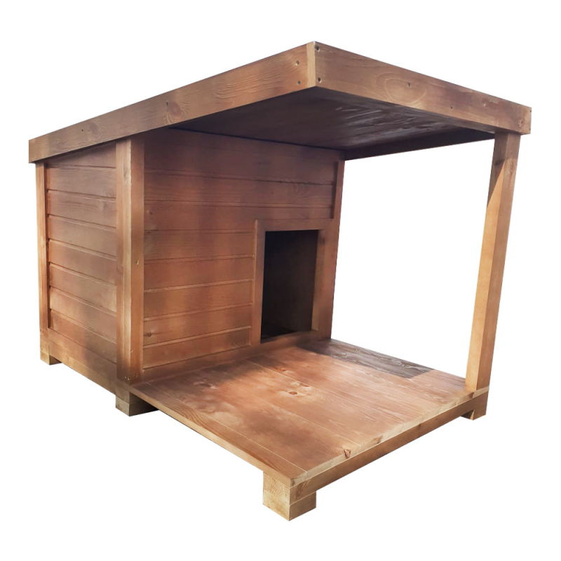 Дерев“яна будка з навісом для собаки “Верона“ (100*150*80 см)