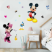 Набір наліпок вінілових «Міккі і Мінні Маус» для дитячої кімнати для дівчаток і хлопчиків самоклейка 50х70 см