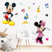 Набір наліпок вінілових «Міккі і Мінні Маус» для дитячої кімнати для дівчаток і хлопчиків самоклейка 50х70 см